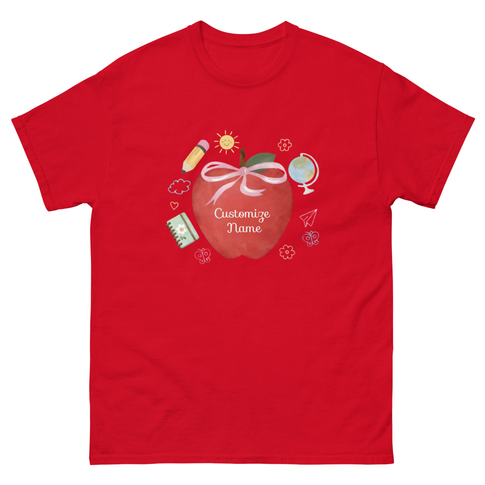 Custom Teacher Apple Shirt