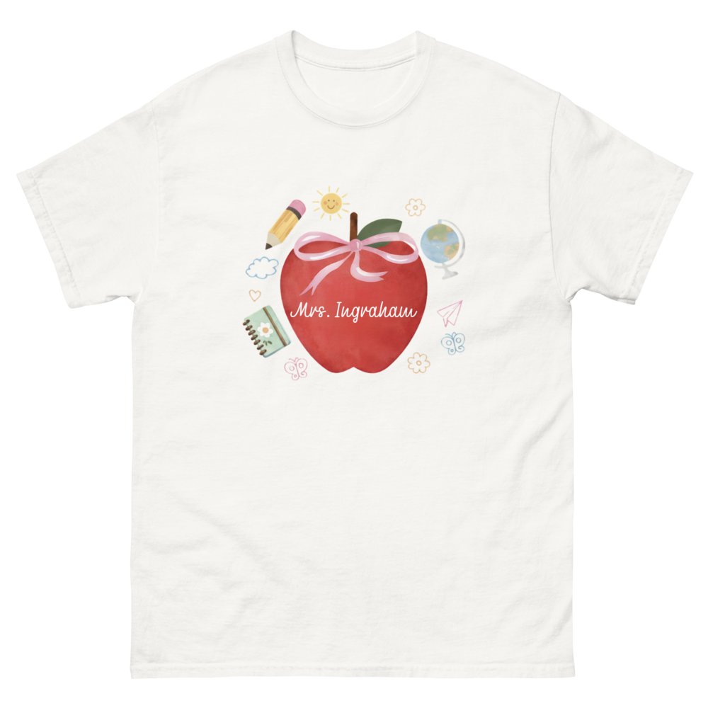 Custom Teacher Apple Shirt