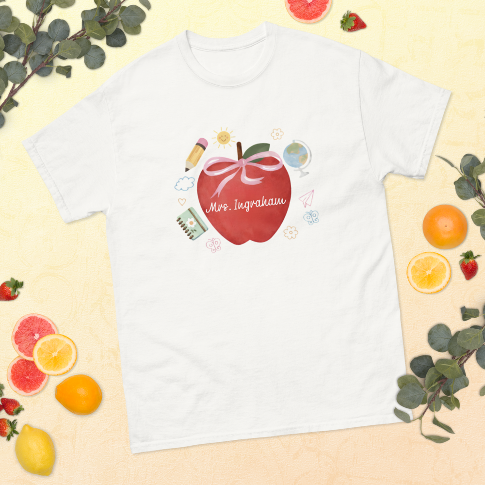 Custom Teacher Apple Shirt